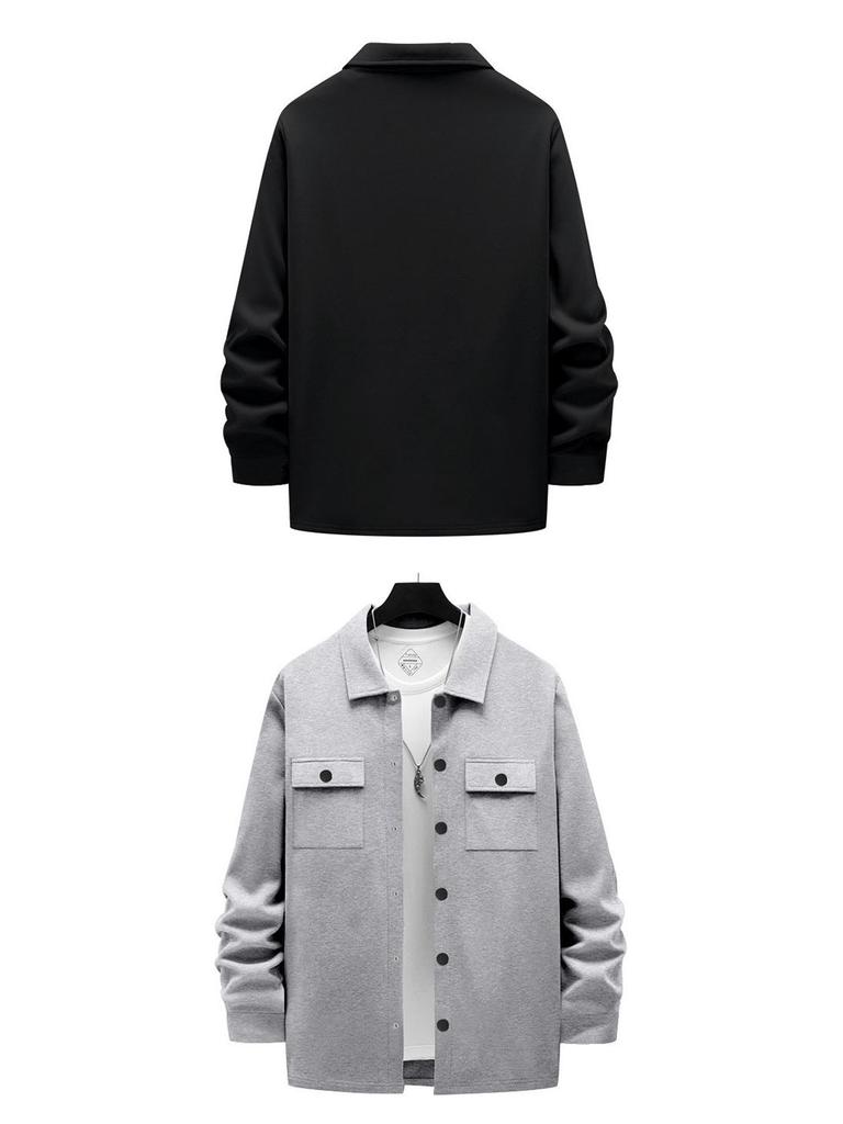 Men's Retro Heavy-Duty Fleece-Lined Single-Breasted Lapel Jacket