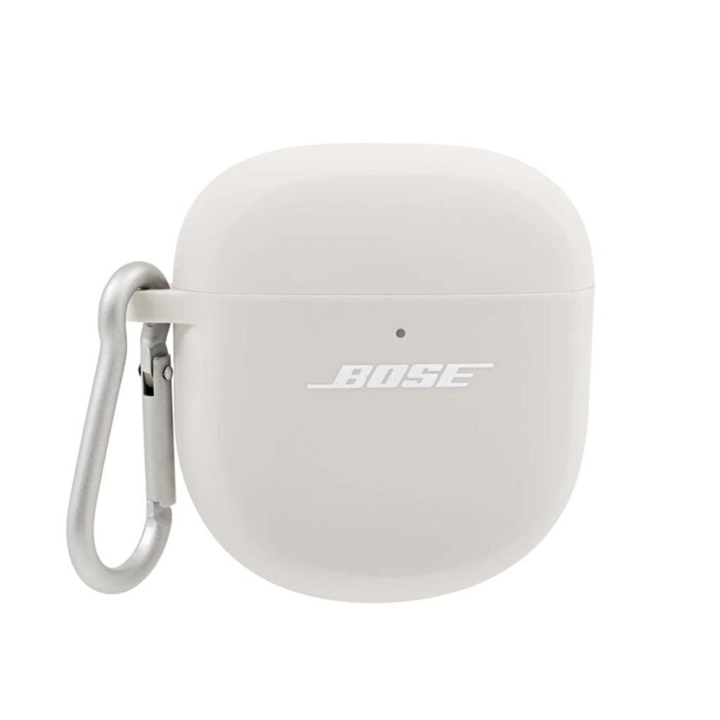 Bose QuietComfort Earbuds II Silicone Case Cover Protects Bose QC Earbuds II with Aluminum Carabiner, Soapstone