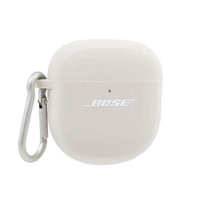 Bose QuietComfort Earbuds II Silikon Kılıf Kapak Alüminyum Karabina ile Bose QC Earbuds II'yi Korur, Soapstone