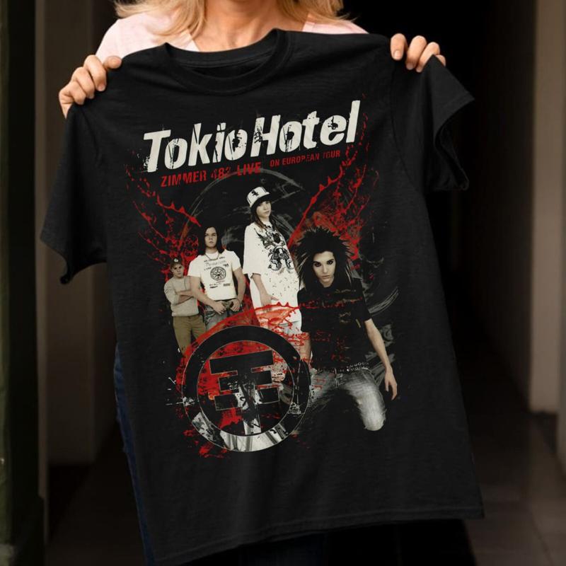 Новая популярная футболка Tokio Hotel для всех размеров S разноцветный