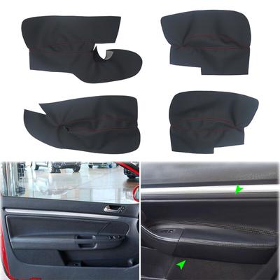 Only 3 Doors Car Styling Microfiber Leather Door Armrest Panel Cover Trim For VW Golf 5 MK5 2005 2006 2007 2008 2009 2010