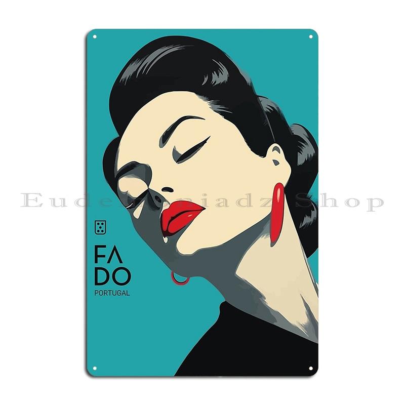 Fado Fadista Singer Art%C2%Ba42 Portugal Metal Sign Poster Pub Painting Wall Decor Custom Wall Decor Tin Sign Poster