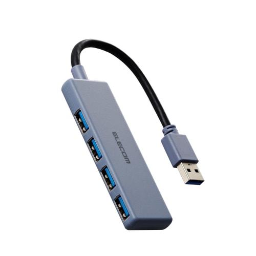 

USB-концентратор ELECOM USB3.0 с питанием от шины 4 порта темно-синий U3H-H040NV