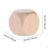 25x Wooden Blank Dice Unfinished Wood Cube Stacking Game Lightweight Rounded Corner Small for