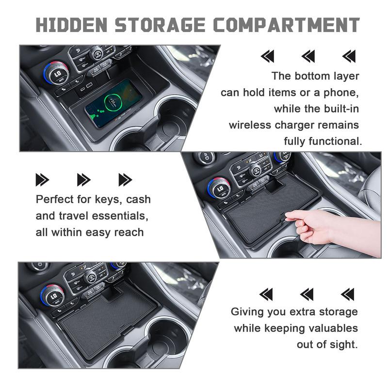 Middle Center Console Organizer for -2024 Chevy Tahoe/Suburban & GMC Yukon/YukonXL Gear Shift Center Console Car Accessories