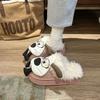 Thick-soled cute bag head half slippers women's autumn and winter wear 2025 new home fluffy cotton slippers velvet Birkenstocks