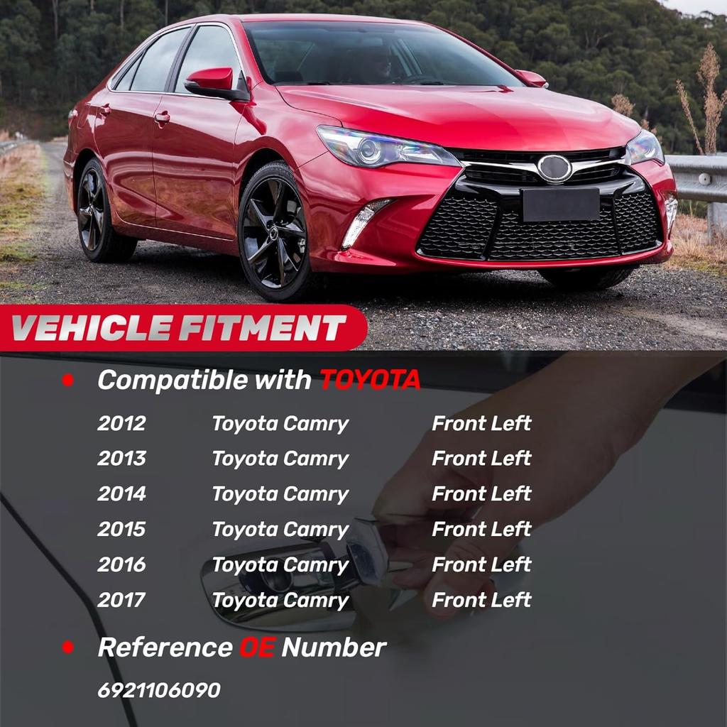 Exterior Door Handle Front Left Driver Side Compatible With Toyota Camry 2012 2013 2014 2015 2016 2017