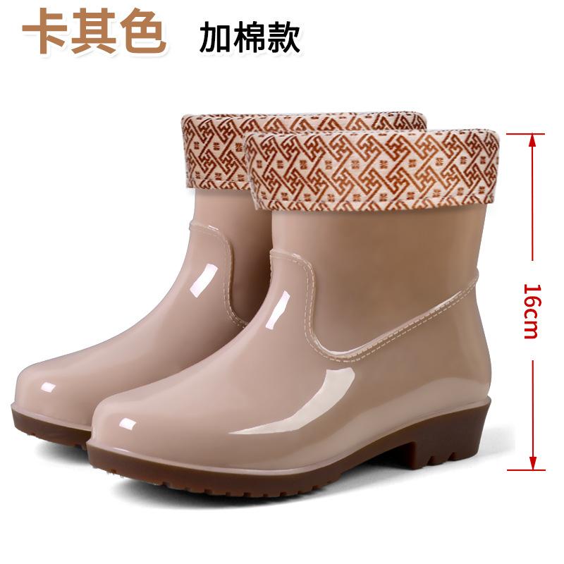 Kotníkové boty do deště Ženy Gumové Boty Pánské Bottine Dámské Slip-On Boty Zimní Plus Bavlna Pár Boty do deště Vodotěsné Pracovní boty
