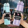1PC Grammie Like A Grandma Quote Print 750ml Color Plastic Sports Water Bottle Leakproof Flip Straw Lid Suitable for Sports Office Home Use