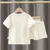 Girls' Set Summer Clothes Baby Two-piece Set Casual Cartoon Short Sleeved Children's Sportswear Trendy