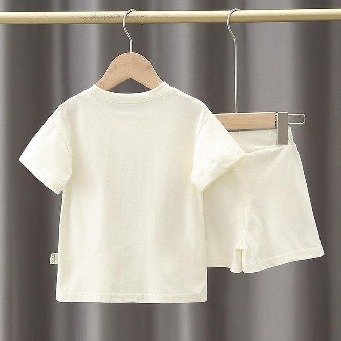 Girls' Set Summer Clothes Baby Two-piece Set Casual Cartoon Short Sleeved Children's Sportswear Trendy