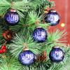 12 Vintage Mercury Large Christmas Ornaments Royal Blue Unique Glass Balls for Christmas Tree, Halloween, New Year, Valentine Day