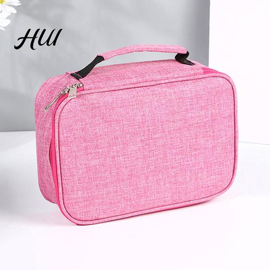 Portable Pencil Case 72-Slot Sketch 3-Layer Oxford Storage Pouch for Coloring Compact Travel Pens And Art Supplies Stationery Organizer Students