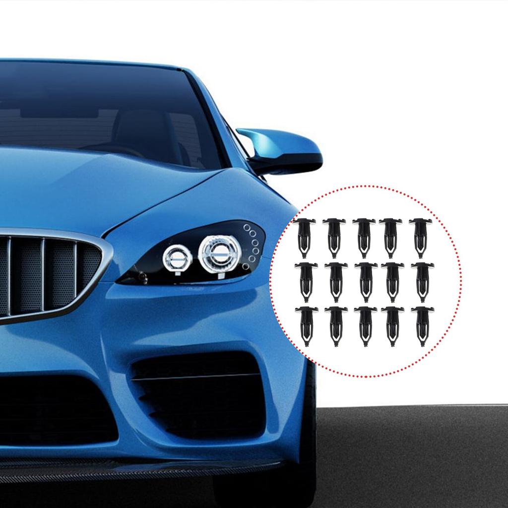 DECORNIJIA 50pcs Car Push Retainer Clip Nylon Bumper Fixture Kit Auto Front Bumper Grille Fastener Installation