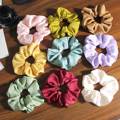 Matte Farbe Tanga Blume Stoff Haarband Schweinedarm Haargummi Haarspange Einfarbiges Kopfseil