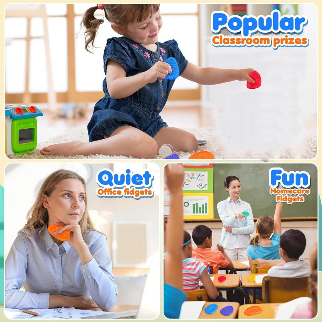 Fidget Toy Sensory Stone For Kid Autism Kid Calming Toy Fingers Activity Toy Adults Anxiety Relief Toy Colorful Soft Worry Stone