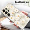 Custodia Magnetica Per Magsafe Per Samsung Galaxy S26 Ultra S25 Edge S24 Plus S23 FE S22 A17 A54 A55 A56 A57 5G Copertura Floreale Cartone Animato Margherite Fiore di Pesco