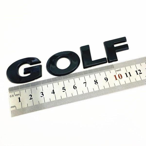 Silver or Black ABS GOLF Car Rear Bumper Trunk English Alphabet Letter Emblem Stickers Badge Decals Car Styling Logo Accessories