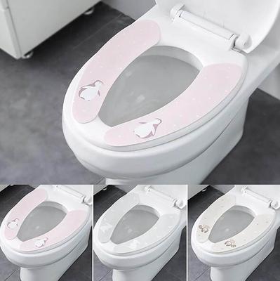 Weicher, warmer Toilettensitzbezug, Deckelpolster, Badezimmer, kaltes Klo, WC, abnehmbar, waschbar