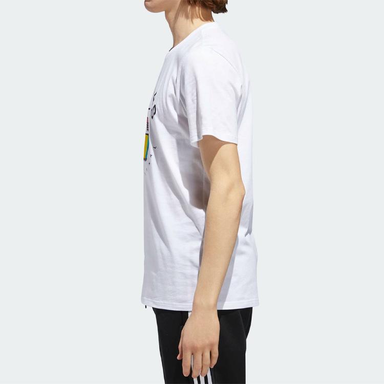 Adidas Originals Clover Fun Logo Print Sports Short Sleeve T-Shirt Men Tops White DT8111