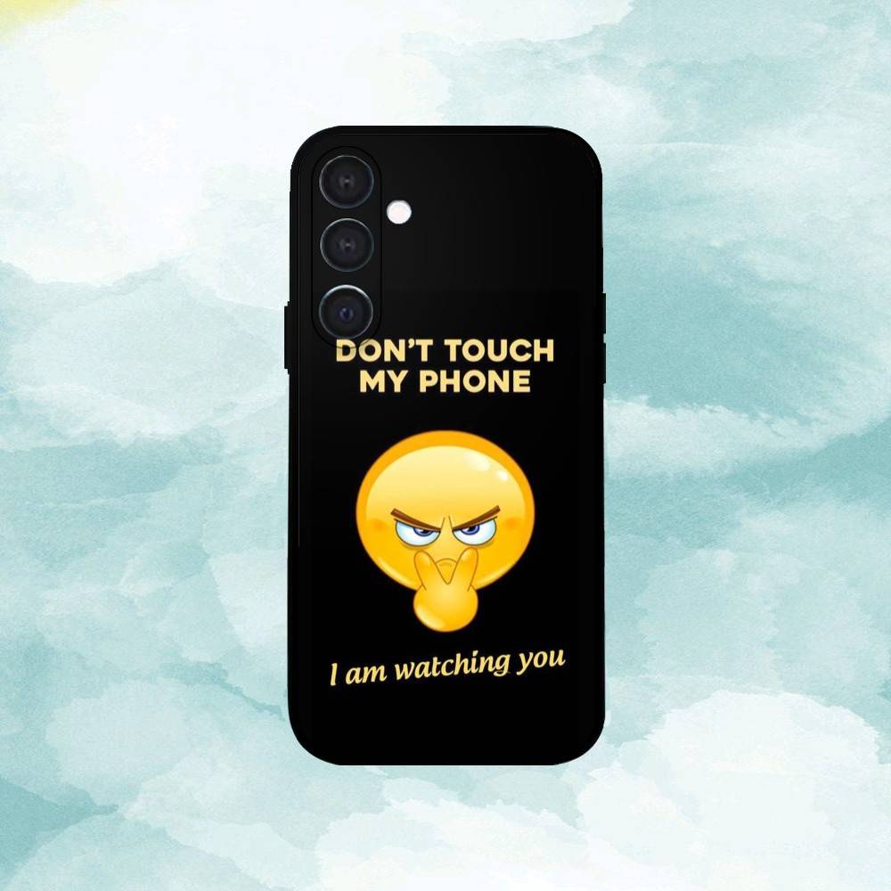 1PC Dont Touch My Phone Phone Case For Samsung A73,72,71,53,52,51,22,91,80, Soft Black Cover
