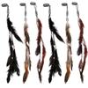1/3Pcs Hair Accessories Vintage Bohemian Tassel Hair Clips With Faux Feather Design For Parties Balls And Beach-Style Outfits