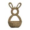 2026 Easter Bunny Woven Wall Basket Rabbit Pocket Decor Handwoven Hanging Basket For Home Farmhouse Indoor Outdoor Fence Porch