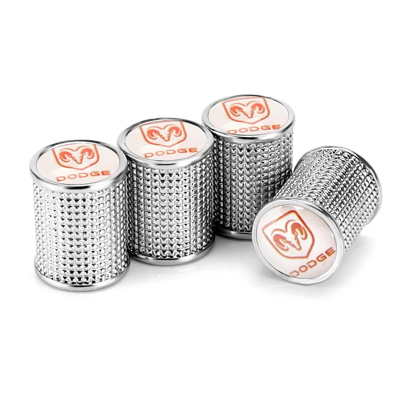 Car Styling Wheel Tire Valve Caps Covers for Dodge CALIBER CARAVAN DURANGO Challenger CHARGER JOURNEY NITRO RAM Accessories WW7