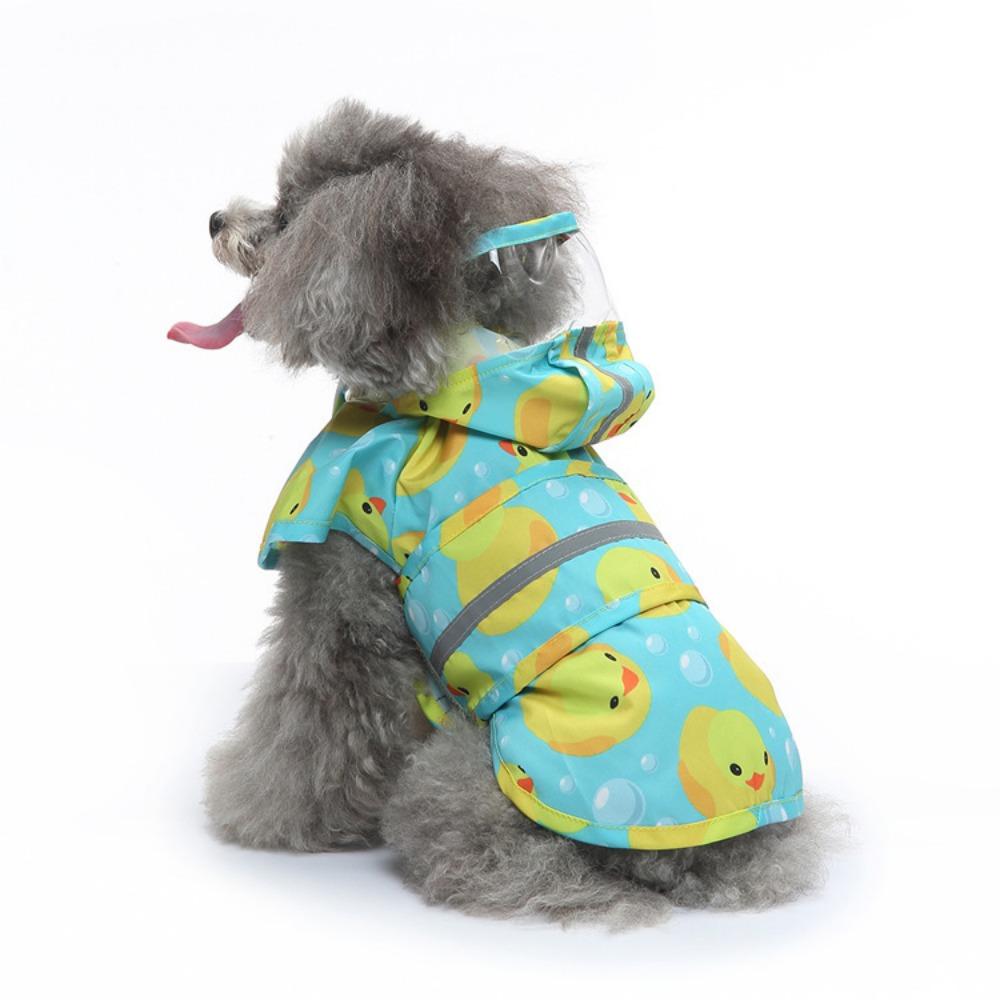 Reflective pet raincoat waterproof, easy to wear and does not block the line of sight, go out to wear cat dog raincoat poncho