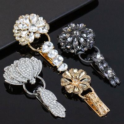 1Pc Metal Button Originality Handwork Sewing Fashion Cardigan Button Overcoat Decor Shiny Rhinestone Duckbill Buckle