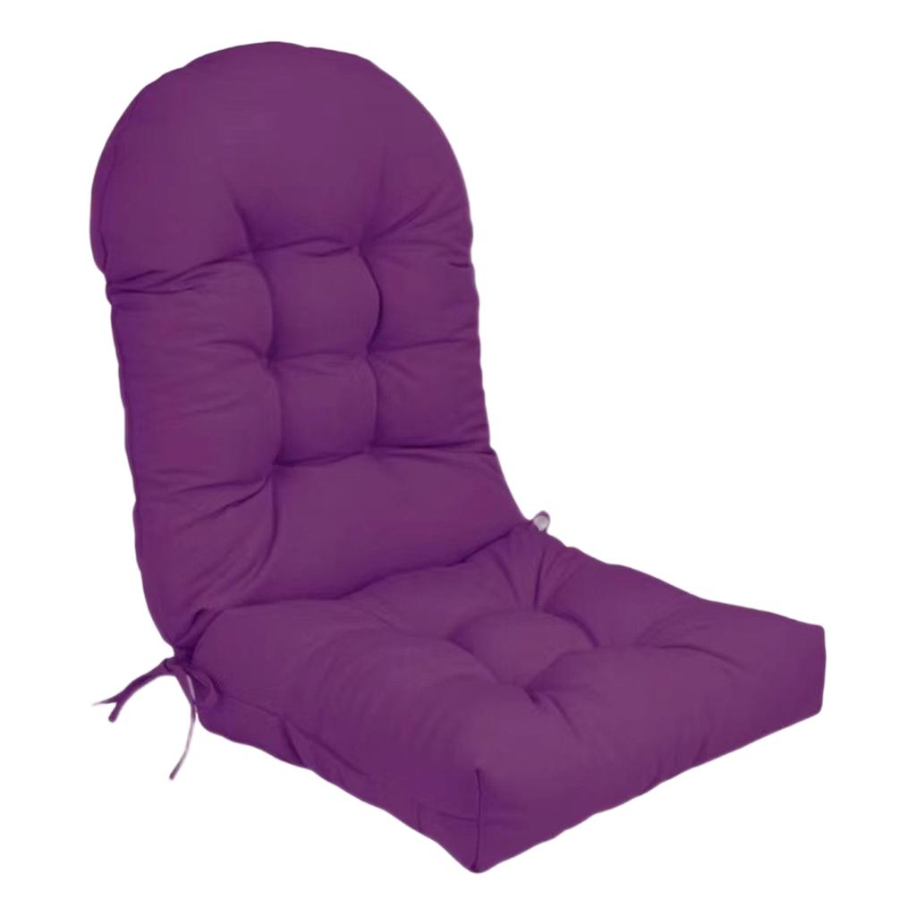 Soft Brushed Fabric Lounge Chair Cushion 110x50cm Thick Padded Seat and Backrest Cushion with Ties for Outdoor and Indoor Use