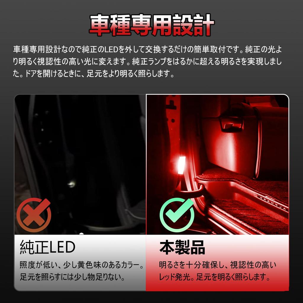 TELLIKA Alphard 40 Series Courtesy Lamp, 2nd Row, Vellfire 40 Series, 40 Alphard, Sliding