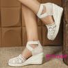  women espadrilles Wedges Sandals Shoes mesh High Heels Shoes Ankle Strap modern Sandals Platform Casual comfort pumps