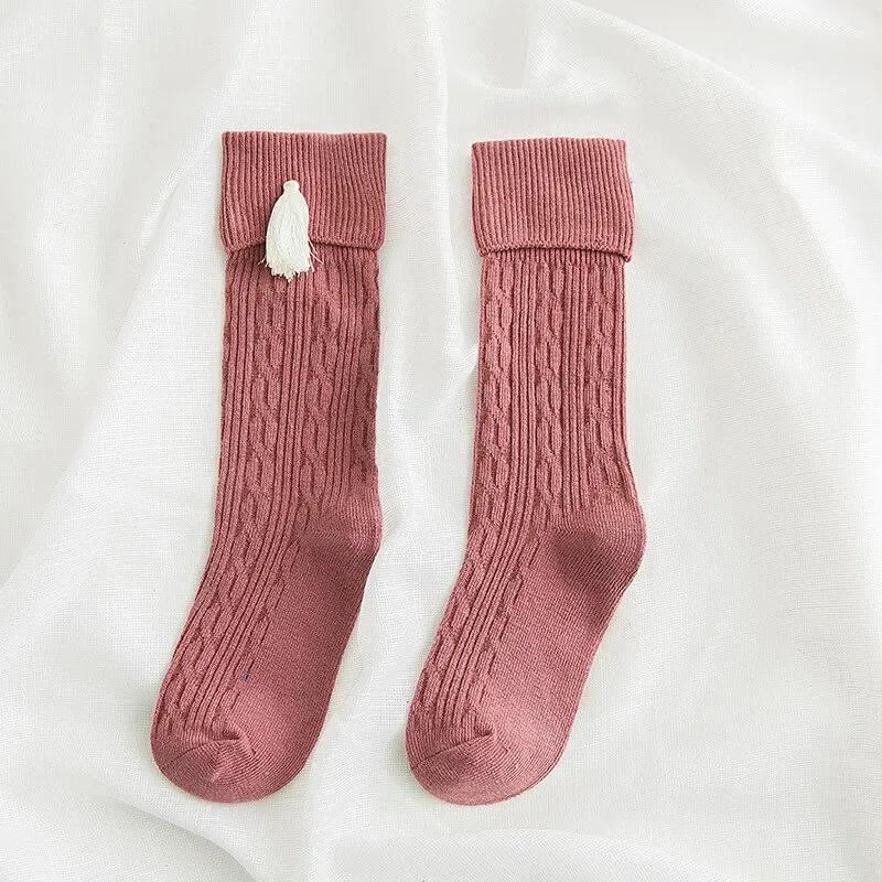 Baby Knee High Socks Children Tassel Sock Kids Princess Girls Baby Spring Summer Cotton Fashion Sock Girls Baby Accessories
