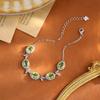 S925 Sterling Silver Inlaid with Natural Spar Butterfly Bracelet Multi-color Crystal Clear Healing Fashion Women's Jewelry Gift