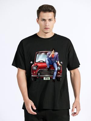 Odzież męska Nicky Larson City Hunter Anime Nadrukowany T-shirt Topy Letni Kreskówkowy T-shirt Męski Bawełniany T-shirt Koszulki Codzienny Streetwear