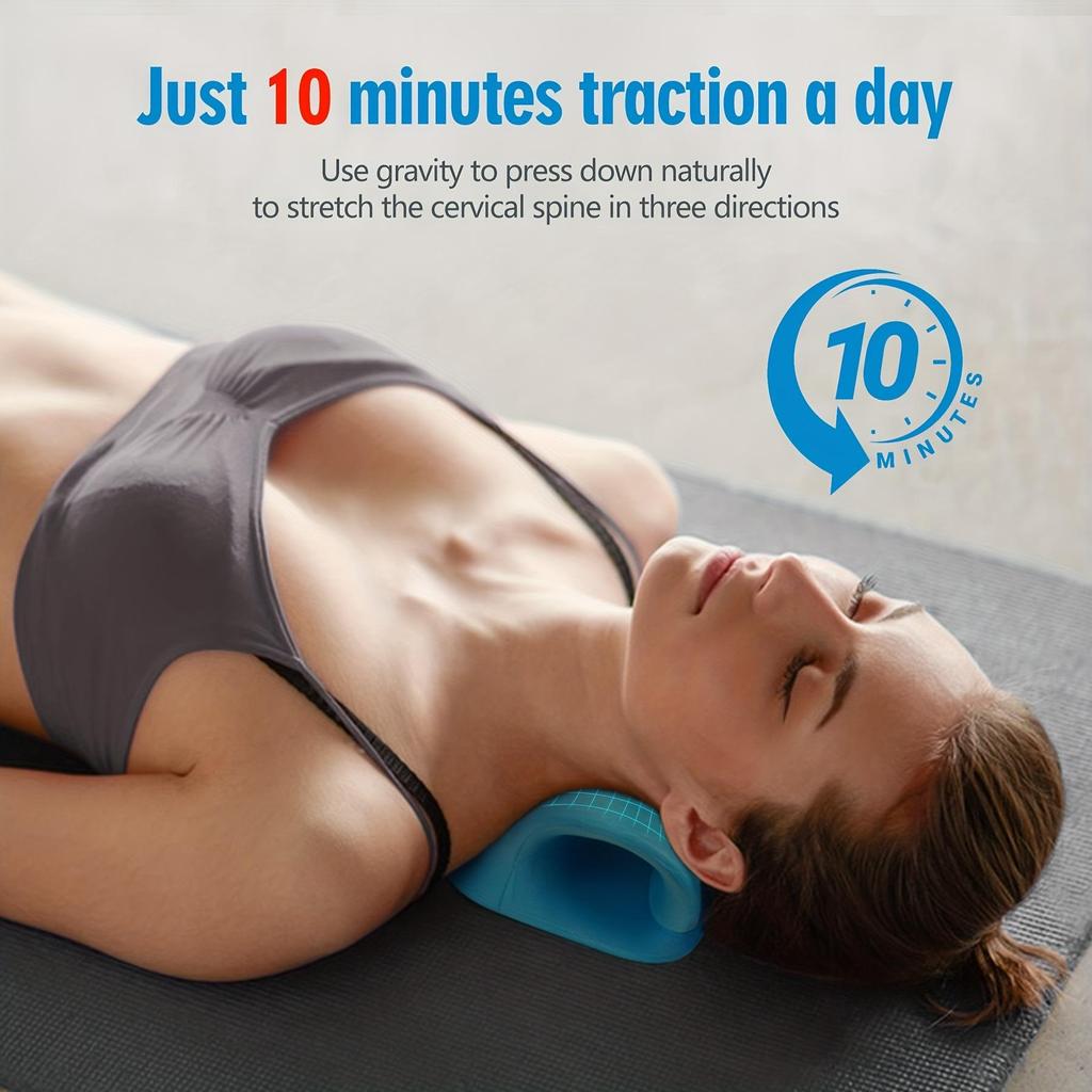 C-shaped Neck and Shoulder Massager: Cervical Spine Support & Acupressure Pillow for Relaxation and Posture Correction