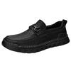 Fashion Leather Shoes Man Casual Loafers Luxury Design Slip On Male Dress Shoes Leisure Style Big Size Outdoor Wear-resistant Sole
