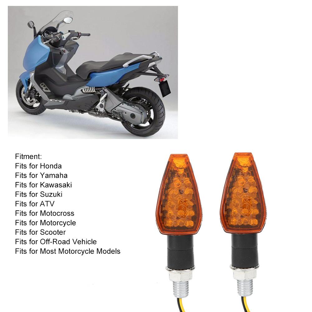 2KS Motocykl 14LED Směrové světlo Směrovka Indikátor Příslušenství Vhodné pro YamahaŽlutá