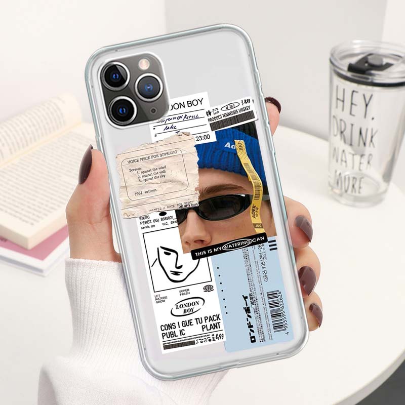 Stamp Label Barcode Phone Case For Apple iPhone 17 Air 16 15 Plus 14 + 13 Mini 12 11 Pro Max 7 8 SE 16Max Soft Shell Cover Coque