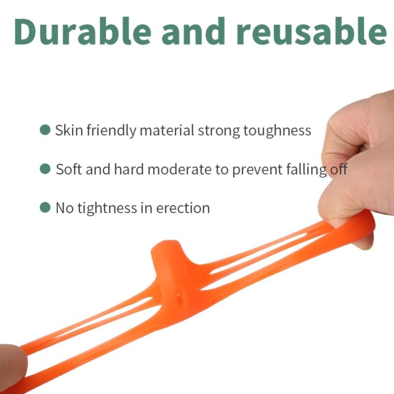 Dicker Penisring aus Silikon mit 3 Löchern, verzögerte Ejakulation, Sexspielzeug, Dick-Vergrößerer, Erwachsenenbedarf für Männer, 18 Hoden, Samensperre