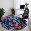1PC Winter Wildlife Office Round Area Rug, Mat Suitable For Office, Under Office Chairs Bedroom Living Room Home Decor, Room Deco