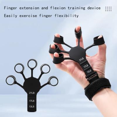 Finger Gripper Finger Exerciser Guitar Finger Exerciser 6 Resistant Levels Recovery Physical Tools Hand Strengthener For Patient