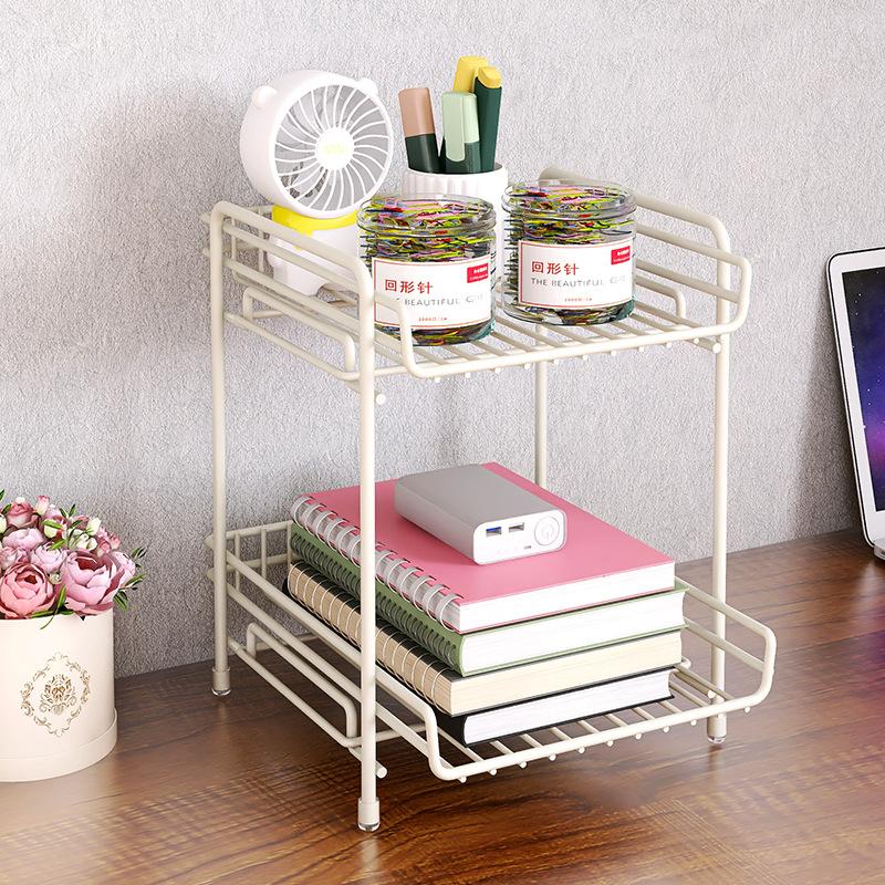 Mutfak Çok Fonksiyonlu Düzenleyici Raf Ofis Masaüstü Büyük Kapasiteli Çok Katlı Metal Dosya Rafı Masa Rafı