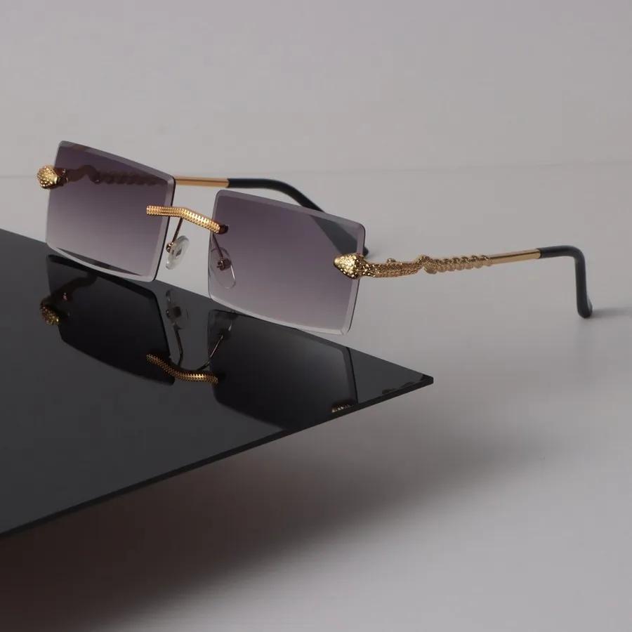 Fashion Square Sunglasses Women Men Vintage Brand Designer Mirror Sun Glasses Female Male Rimless