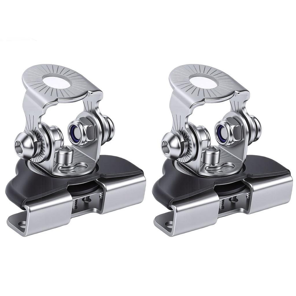 2PCS Hood LED Light Mounting Brackets Universal Pillar Hood Work Light Mount Clamp Adjustable Replacement for Jeep