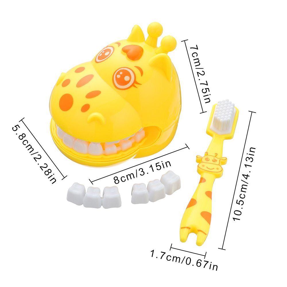 Model Set Role-playing Games Set Kids Pretend Play Dentist Giraffe Modeling Dental Doctor Toys