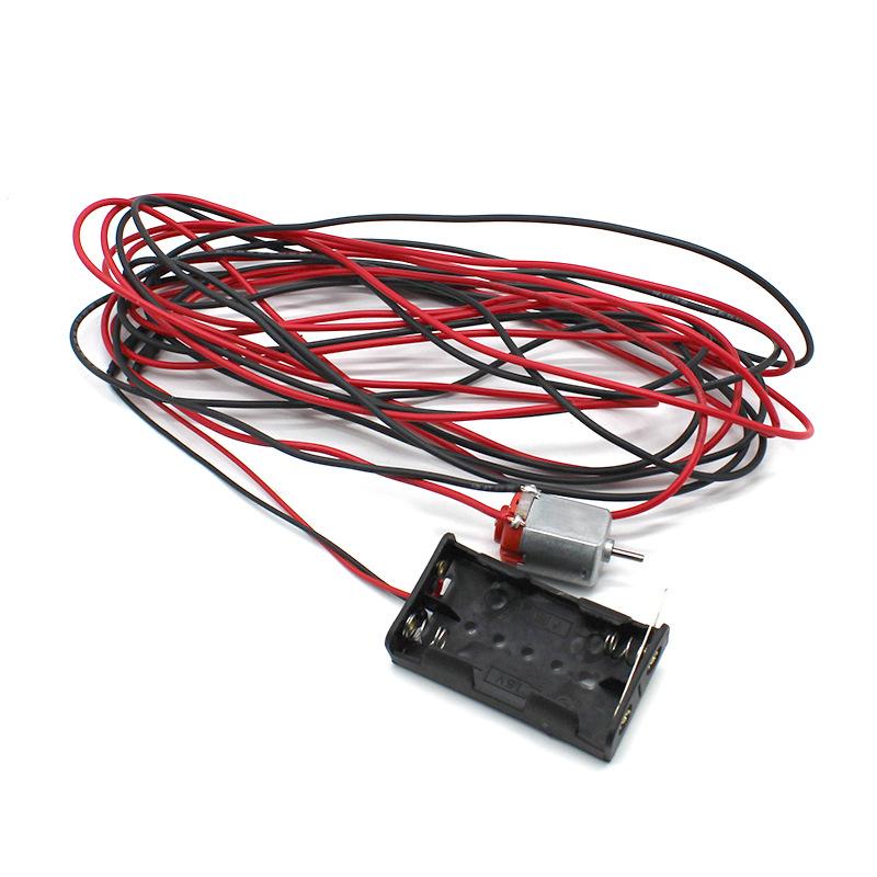 Mini DIY Electronic Motor Circuit Models Kit 130 16500 RPM Motor Black White for Electronic Enthusiast Beginner Practice Kits