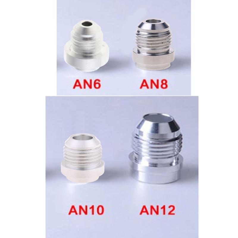 AN6-AN12 Male Welding Solder Fitting Bung Hose Adapter Oil Aluminum Thread Mounting Screw for Car Performance