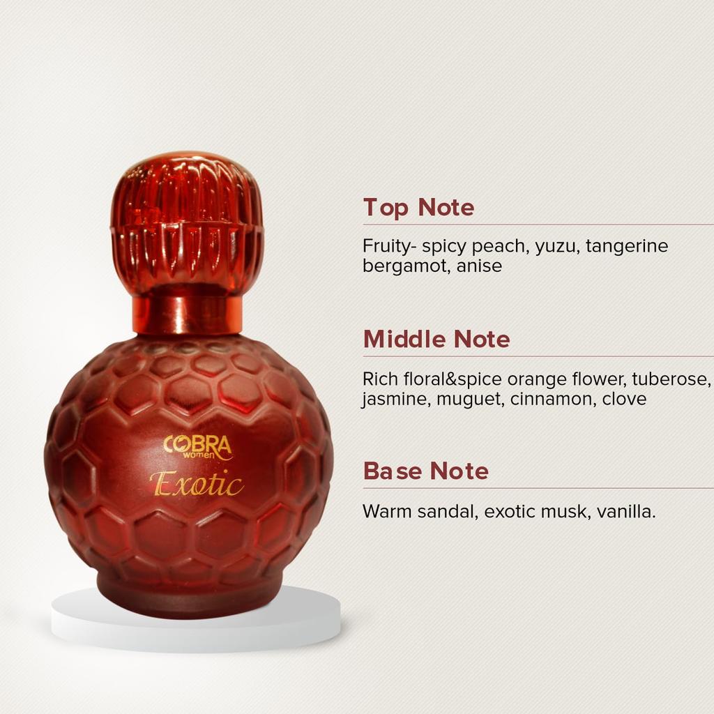 Fresh and Soothing Women Perfume, Eau De Parfum Women, COBRA Exotic- Fresh (100ml- Pack of 1)